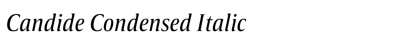 Candide Condensed Italic image
